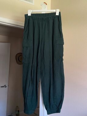 Aerie Dark Green Waffle Pants